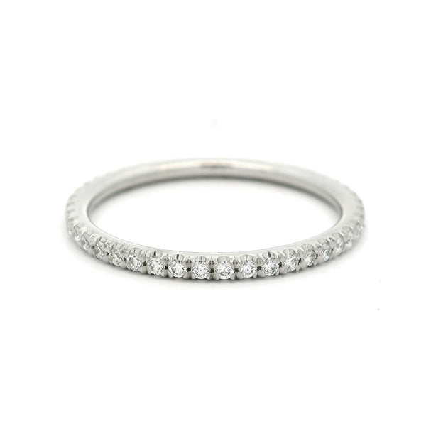 $1295 PLAT WERDI 55=0.23 CT GHI SI ETERNITY BAND SZ 6.5