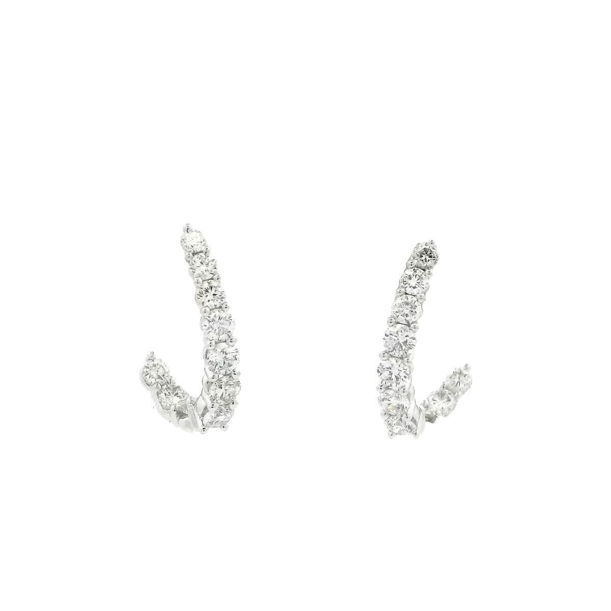 Pre-Owned Diamond Inside Outside J Hoops