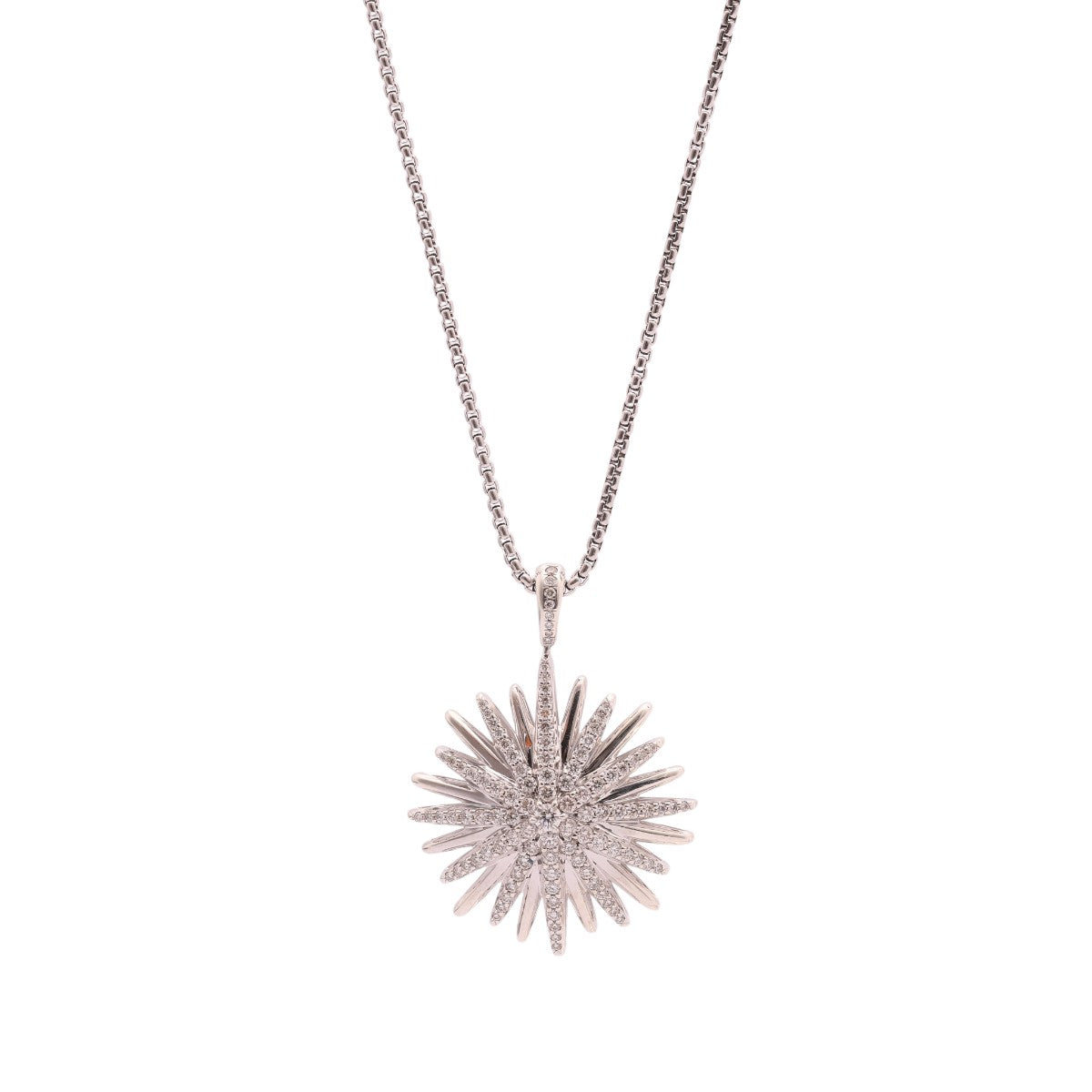 Pre-Owned David Yurman Diamond Starburst Pendant Necklace