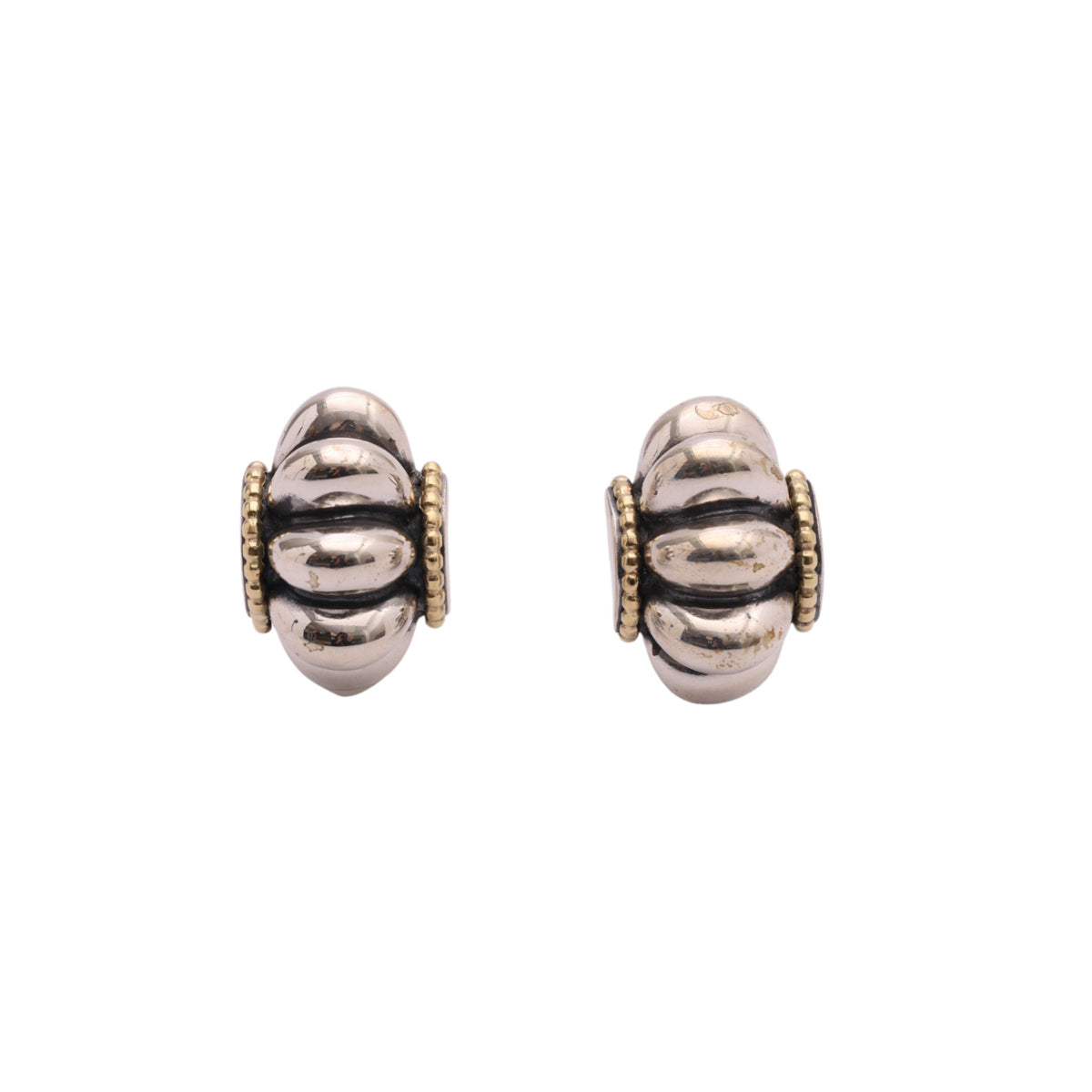 Pre-Owned Lagos Caviar Fluted Earrings