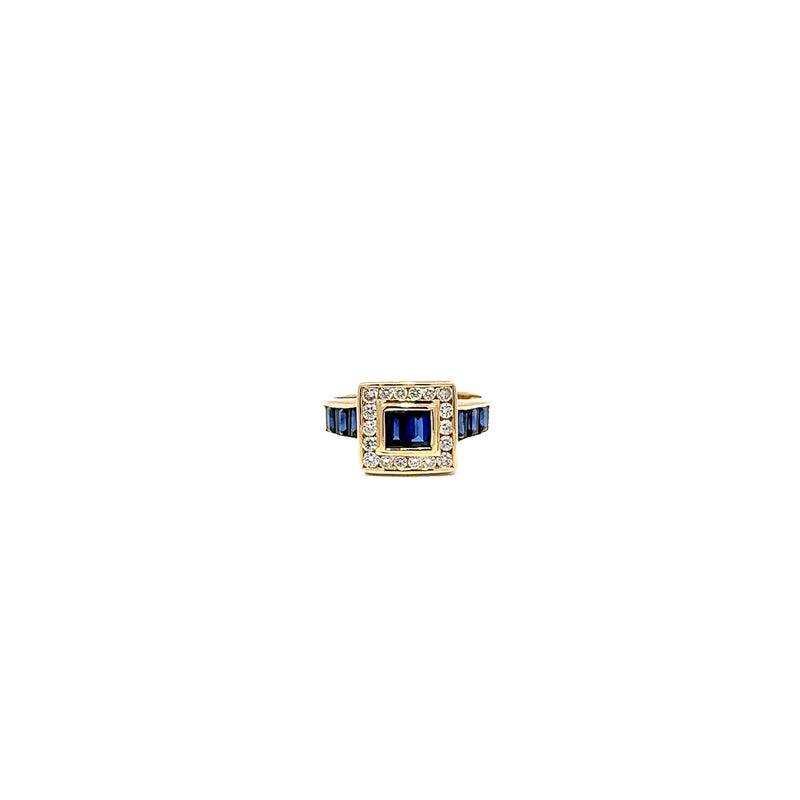 Pre-Owned Le Vian Blue Sapphire and Diamond Ring