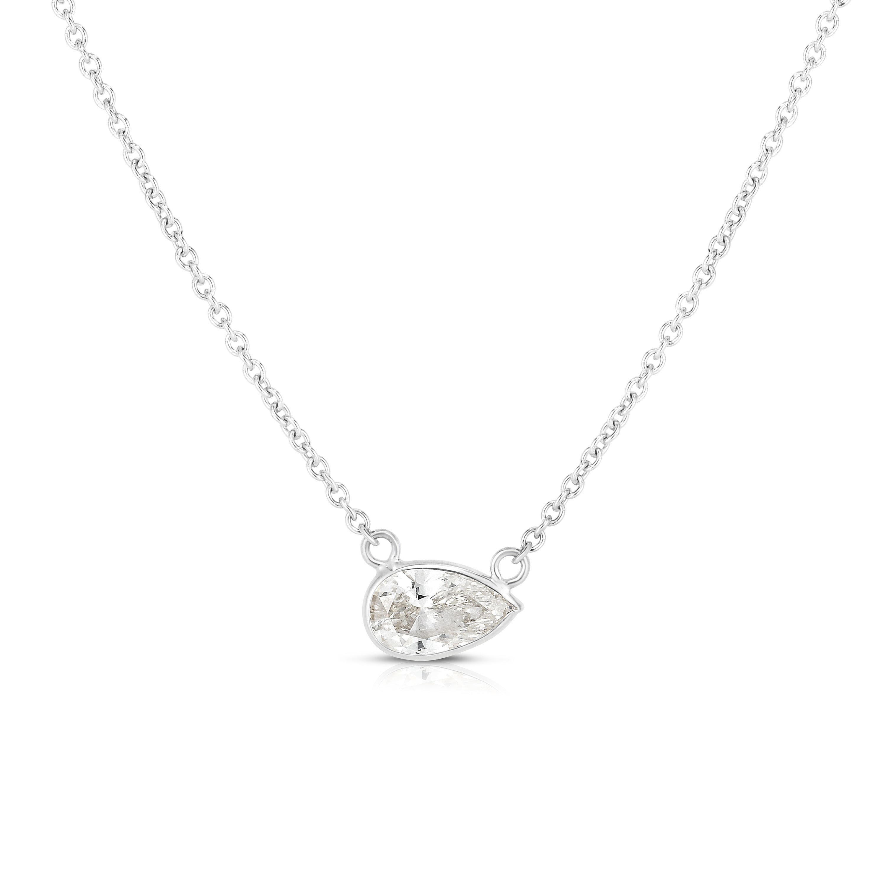 Michael Werdiger Diamond Bezel Solitaire Necklace