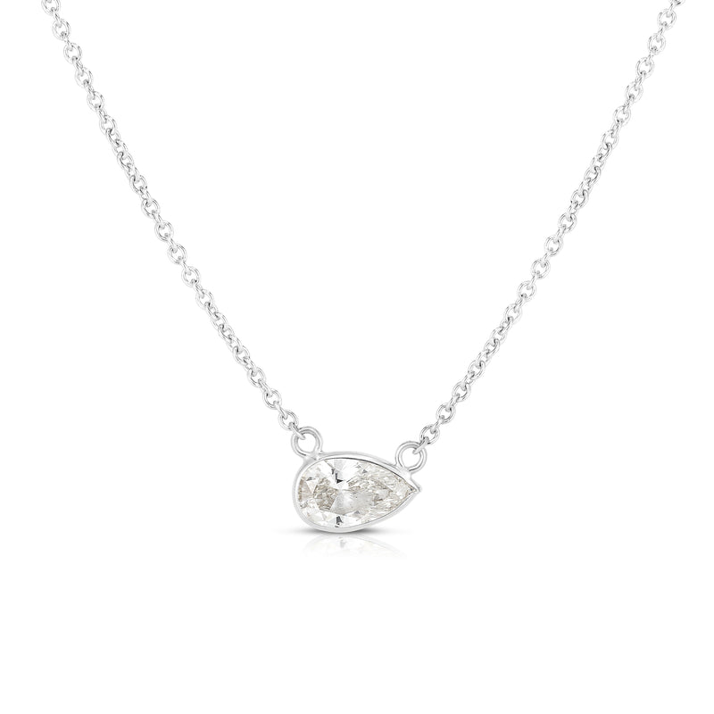 Michael Werdiger Diamond Bezel Solitaire Necklace