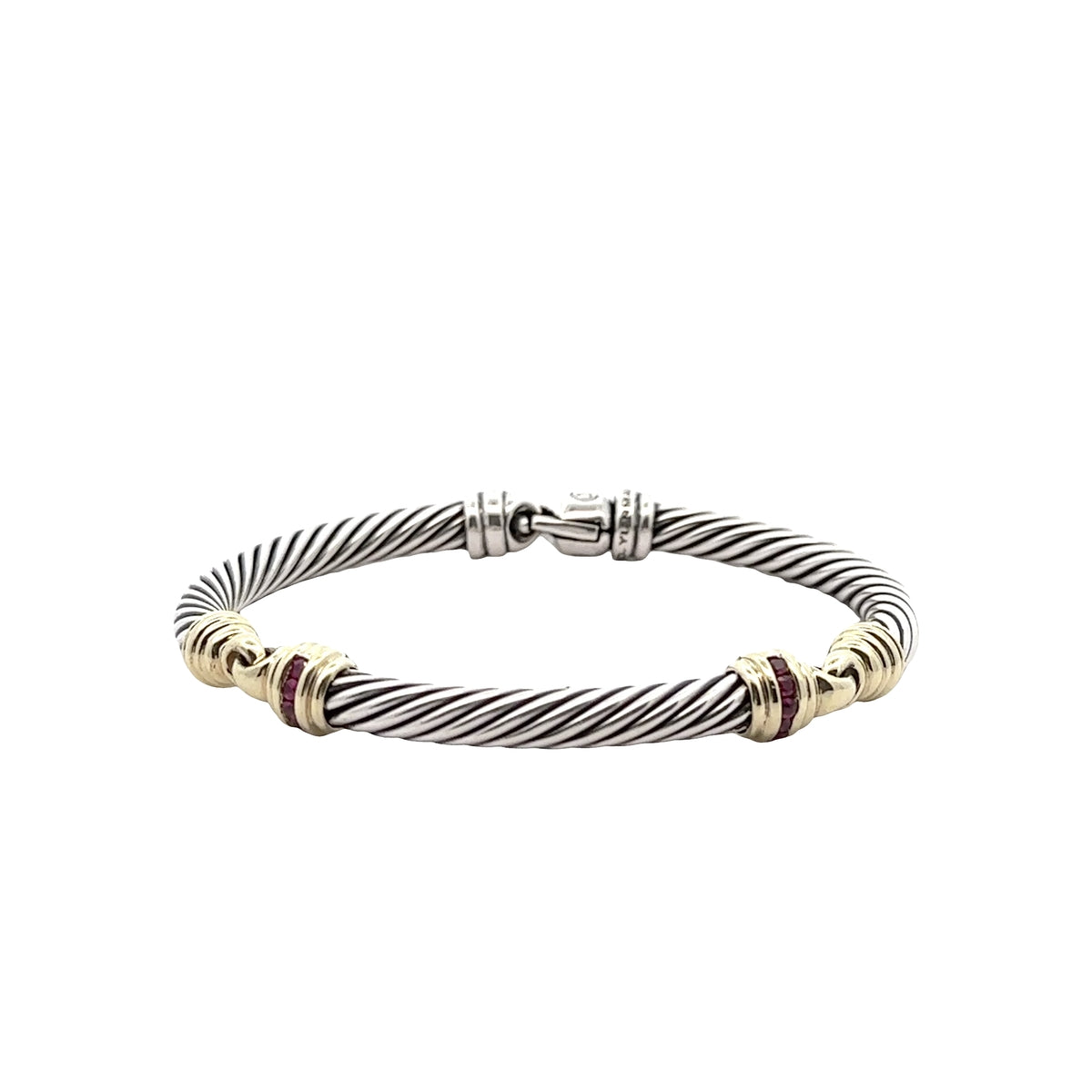 Pre-Owned David Yurman Two Tone Metro Bracelet