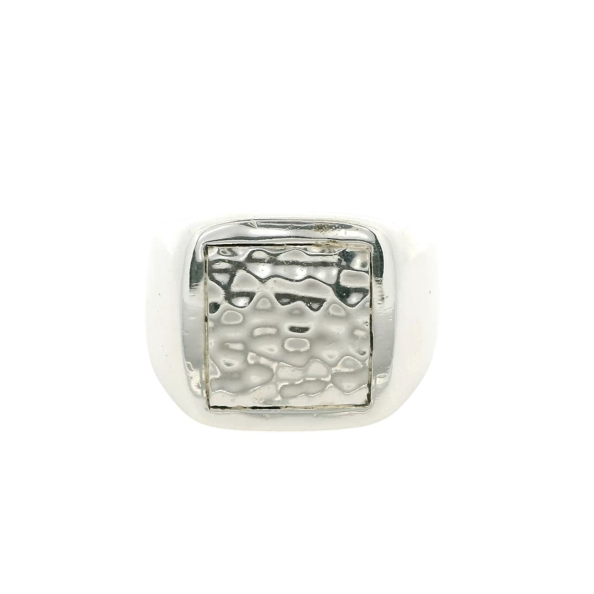 Pre-Owned John Hardy Hammered Classic Chain Signet Ring