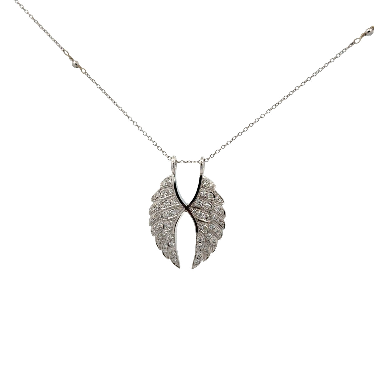 Pre-Owned Angel Wing Diamond Necklace