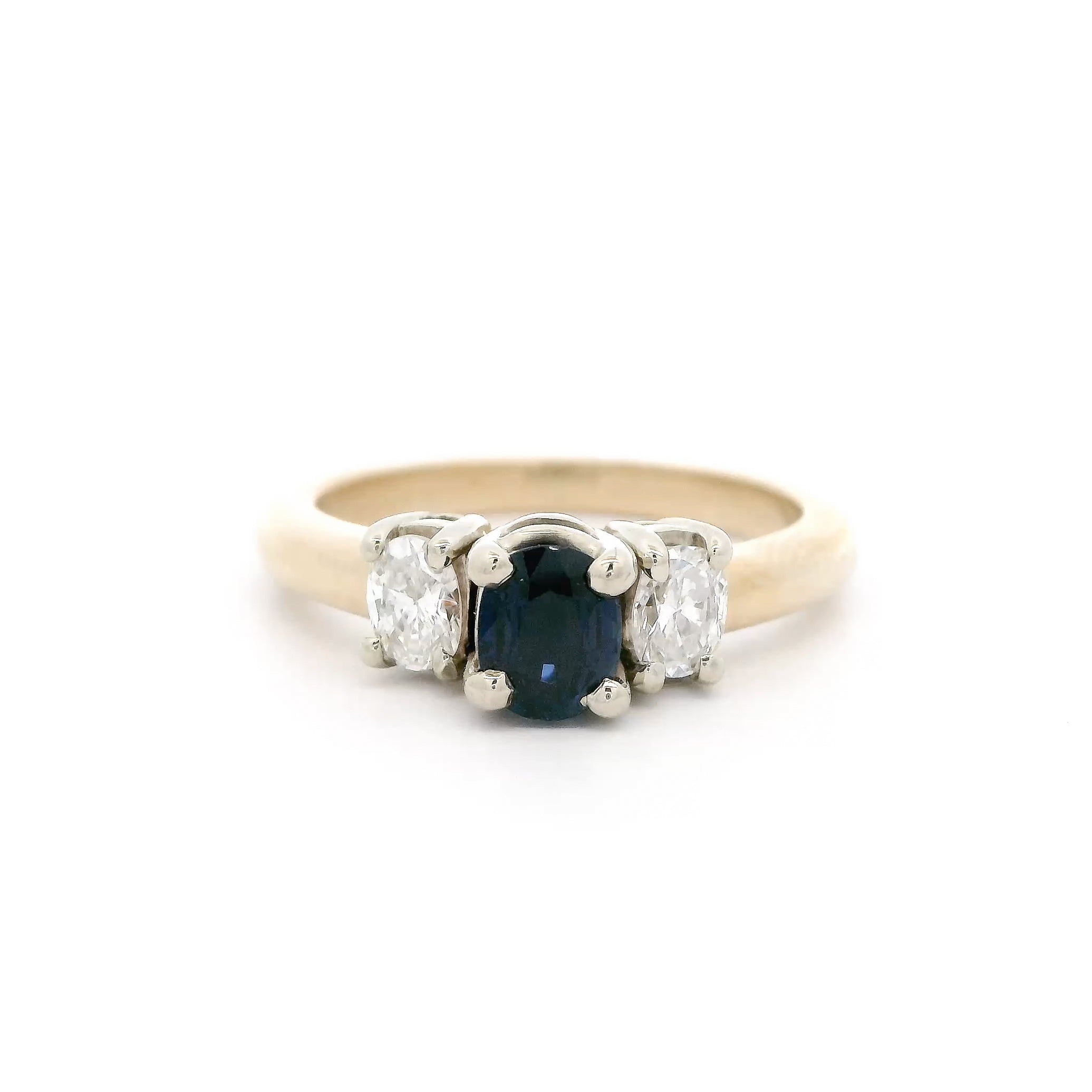 Pre-Owned Blue Sapphire and Diamond Ring