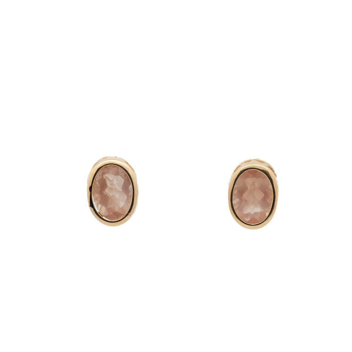 Pre-Owned Rose Quartz Stud Earrings