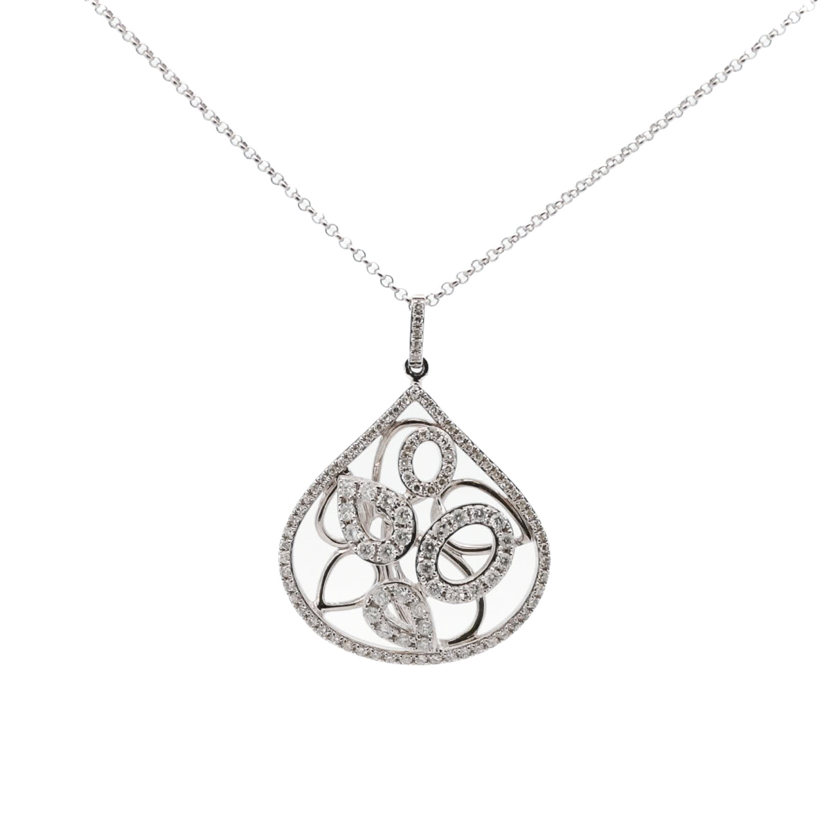 Pre-Owned Diamond Teardrop Pendant