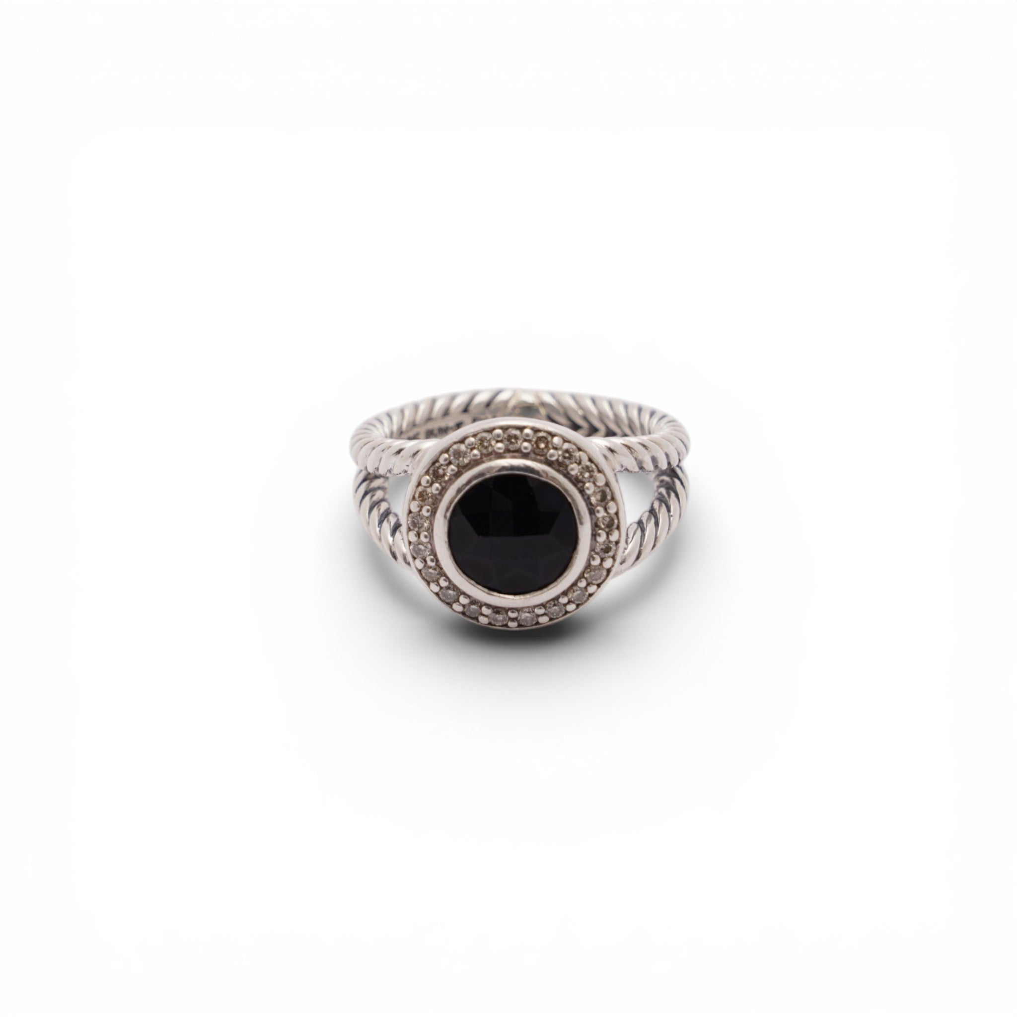 Pre-Owned David Yurman Onyx and Diamond Albion Ring