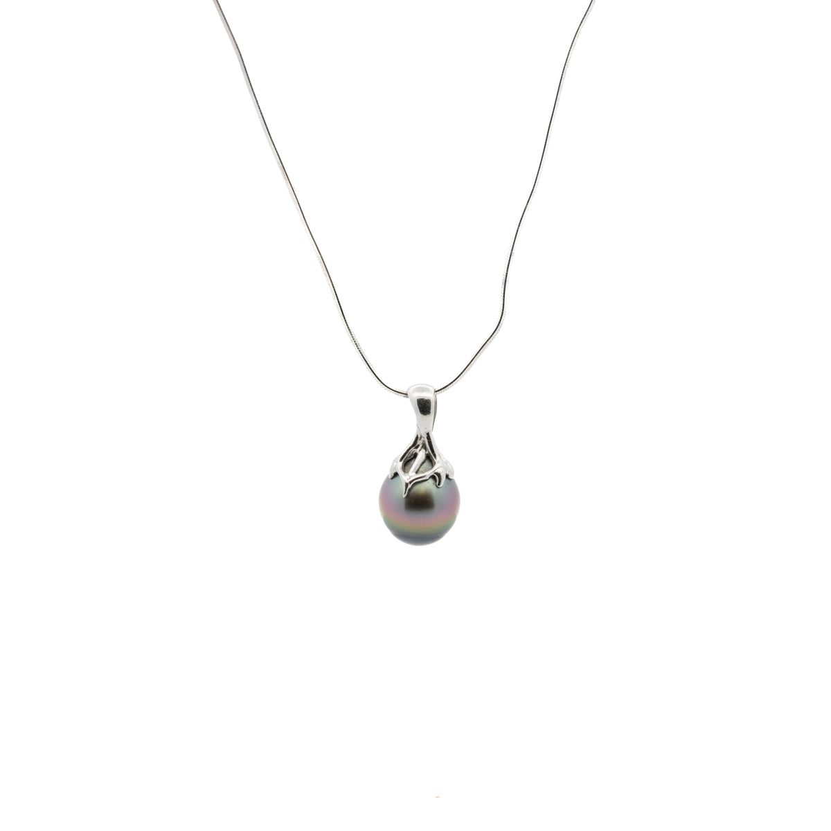Pre-Owned Tahitian Cultured Black Pearl Pendant Necklace