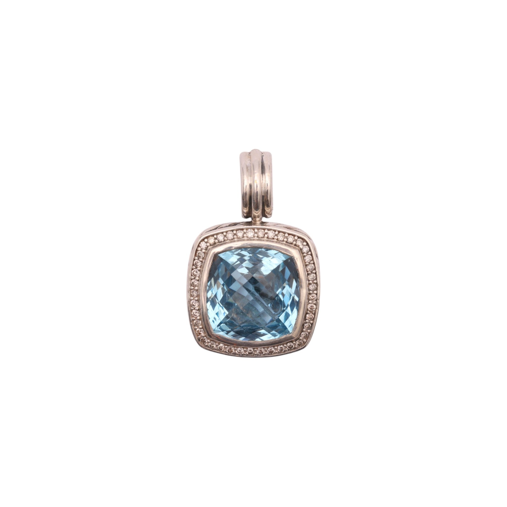 Pre-Owned David Yurman Blue Topaz and Diamond Albion Enhancer