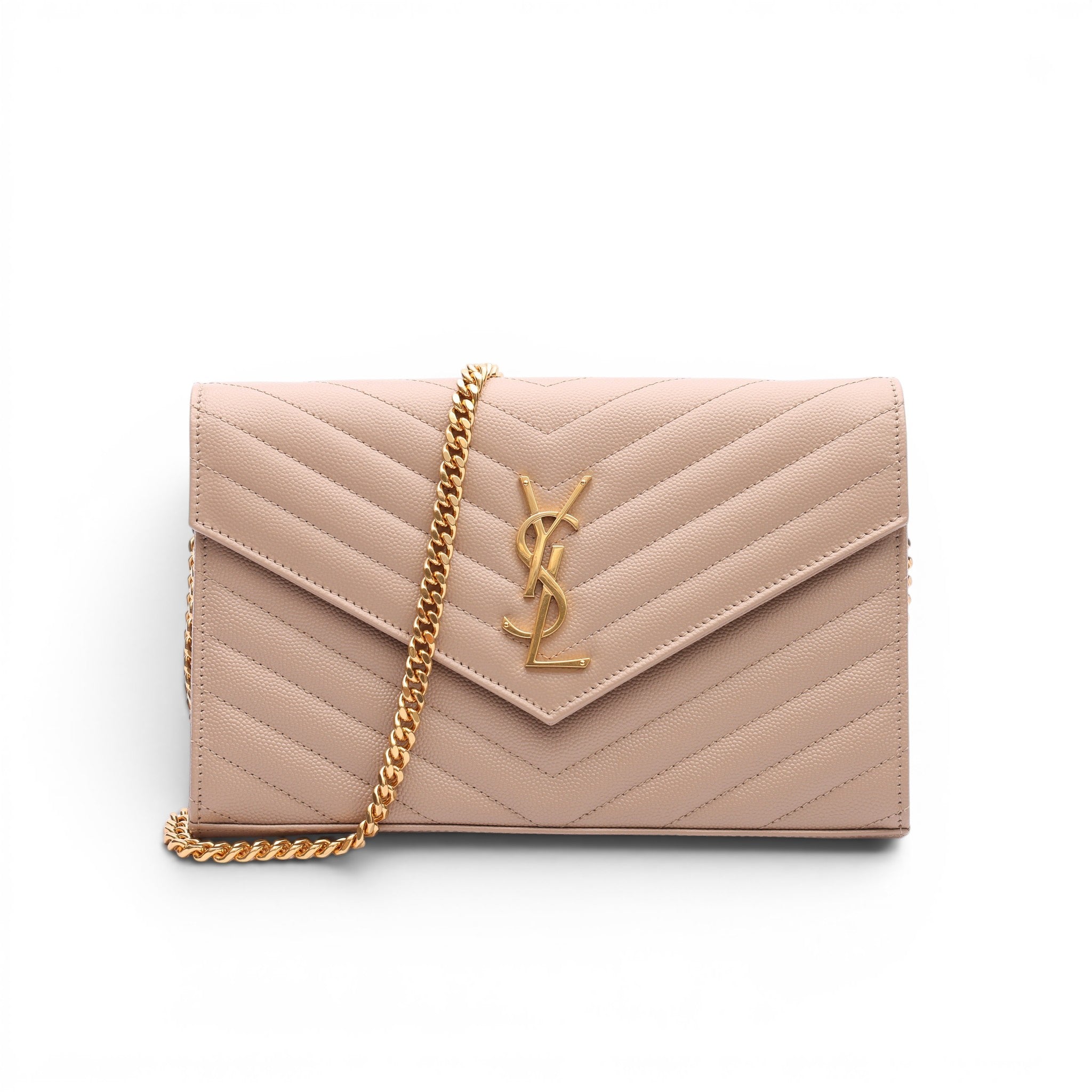Pre-Owned Yves Saint Laurent Classic Cassandre Chain Wallet