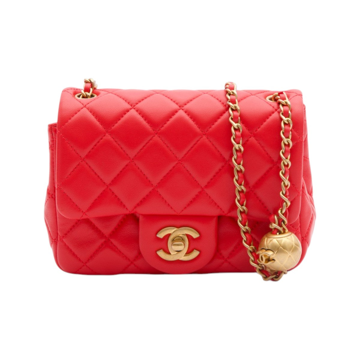 Pre-Owned Chanel Classic Flap Mini Pearl Crush Square