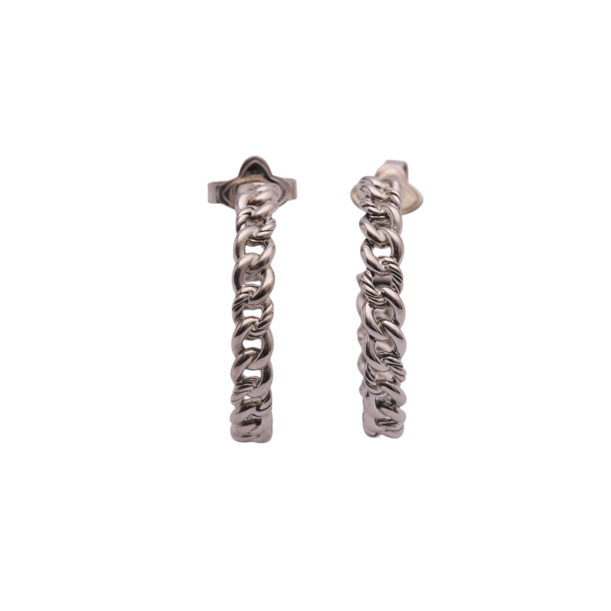Pre-Owned David Yurman Balmont Curb Link Hoop Earrings