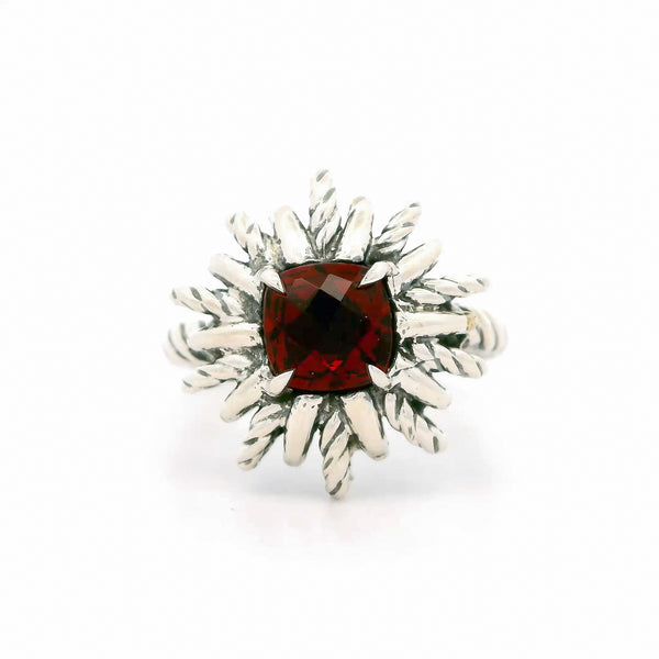 Pre-Owned David Yurman Red Garnet Starburst Ring