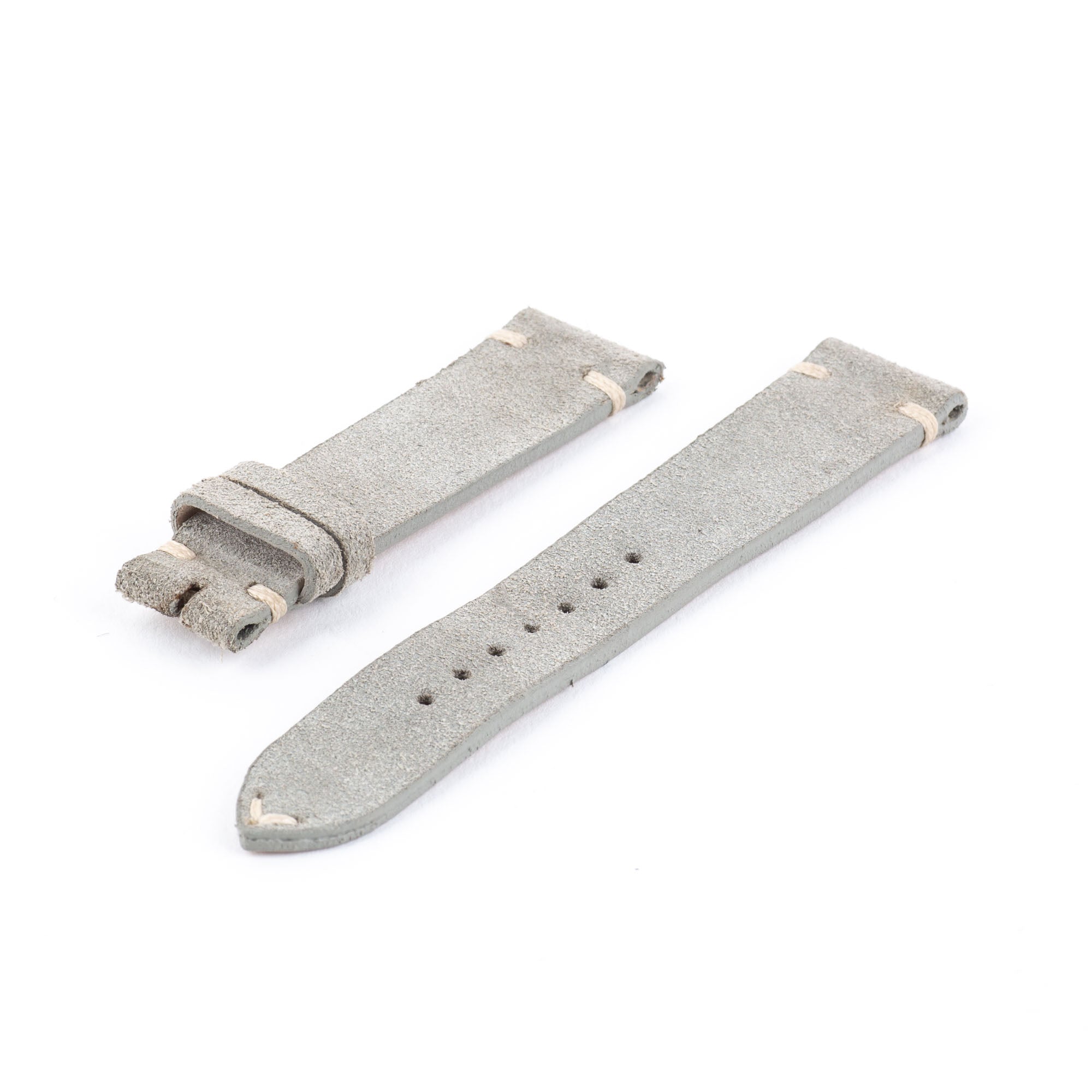 Pre-Owned 18 mm Light Gray Suede Watch Strap