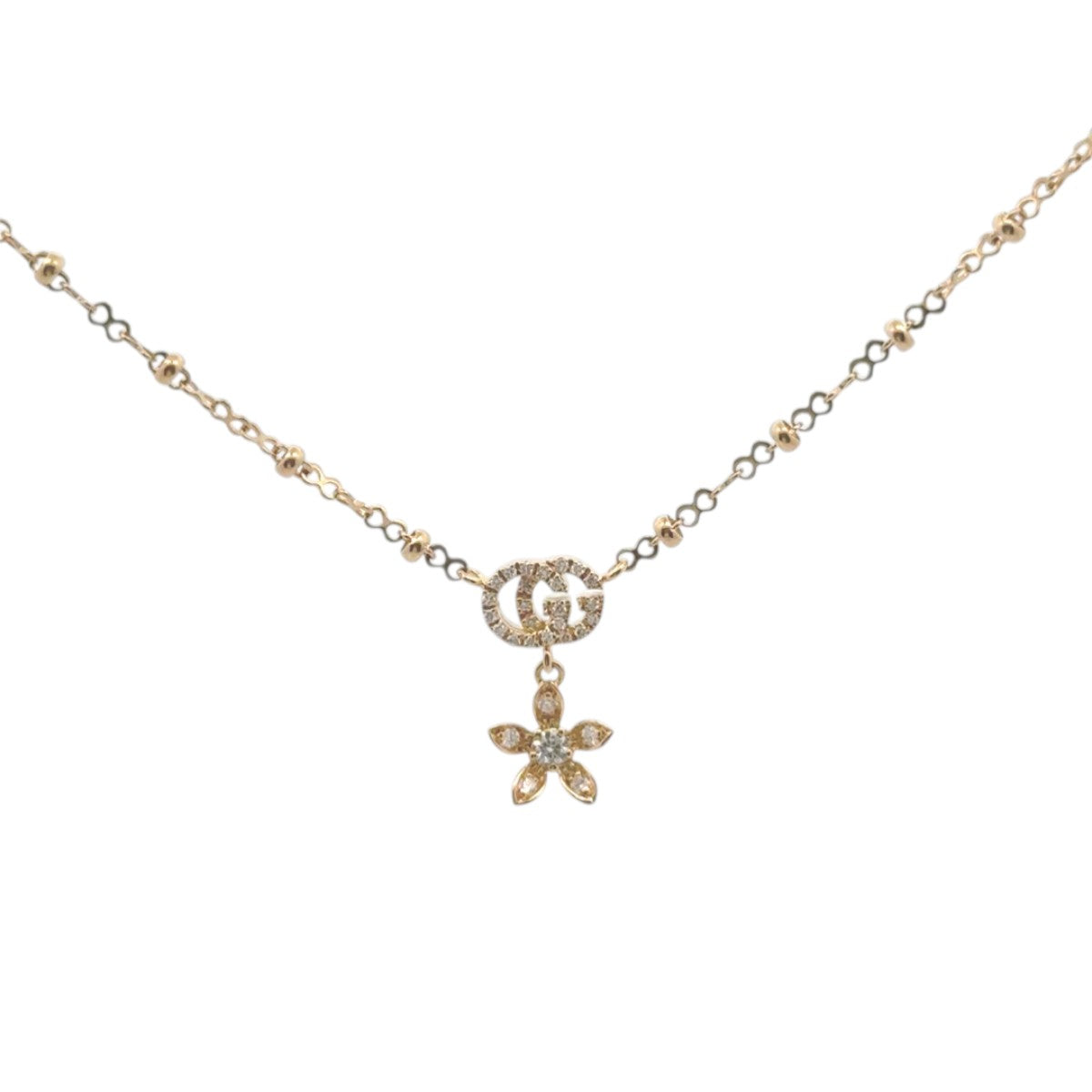 Pre-Owned Gucci Diamond Flora Pendant Necklace