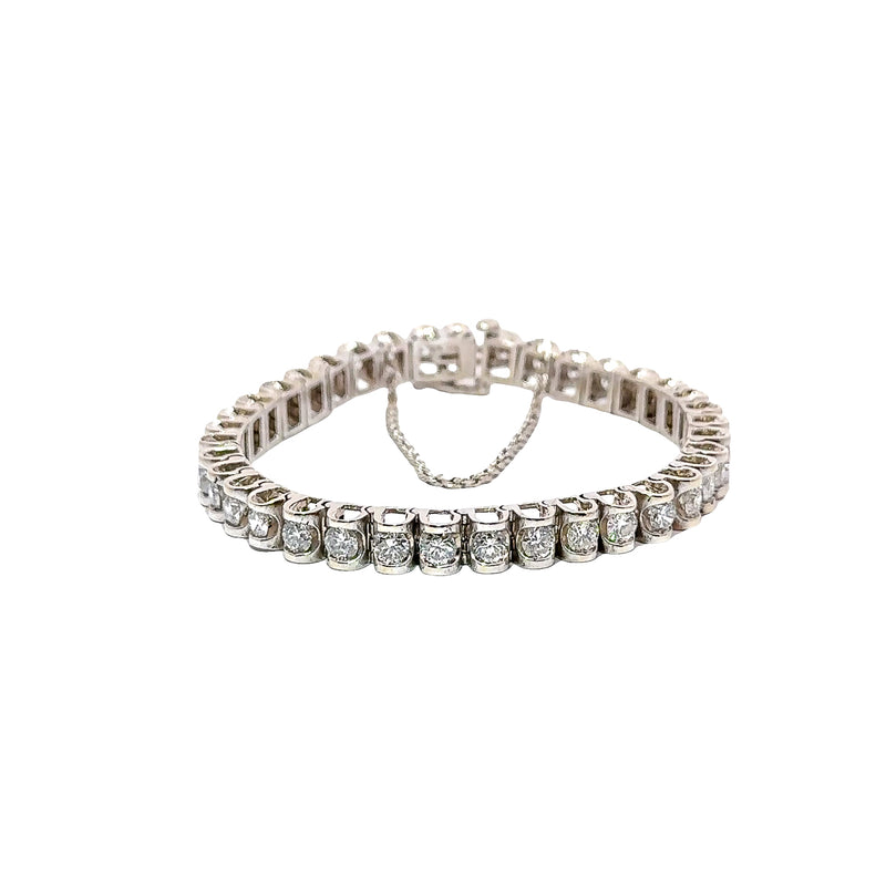 Pre-Owned Domed Diamond Link Bracelet