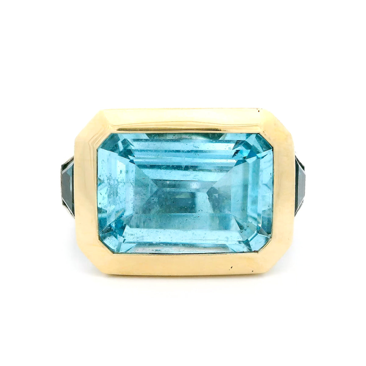 Pre-Owned David Yurman Blue Topaz Novella 3-Stone Ring