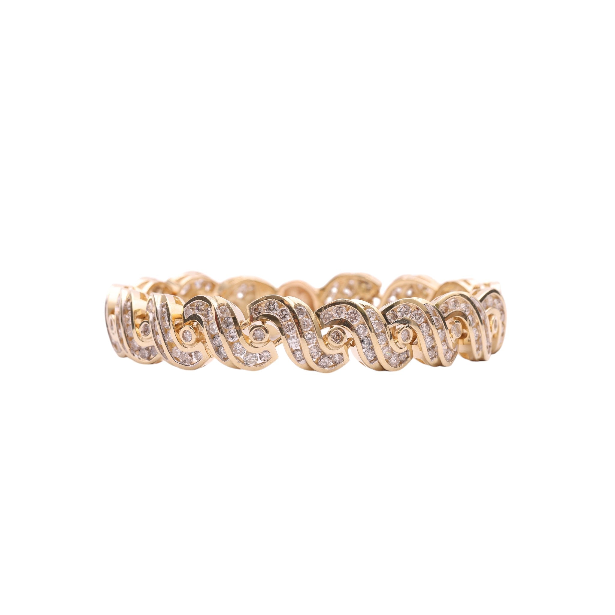 Pre-Owned Diamond Wide S Link Style Bracelet