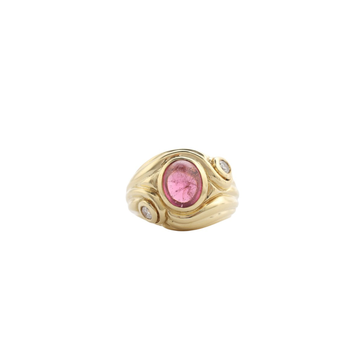 Pre-Owned Jeffrey Stevens Tourmaline and Diamond Swirl Ring