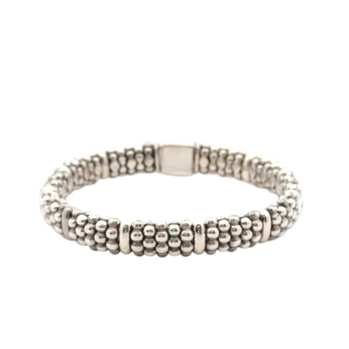 Pre-Owned Lagos Signature Caviar Station Bracelet