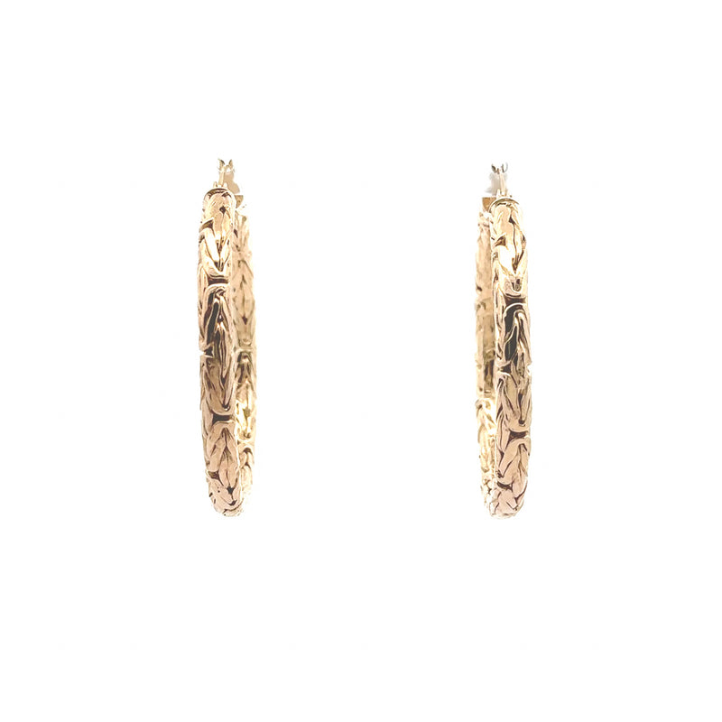 Pre-Owned Byzantine Link Hoop Earrings