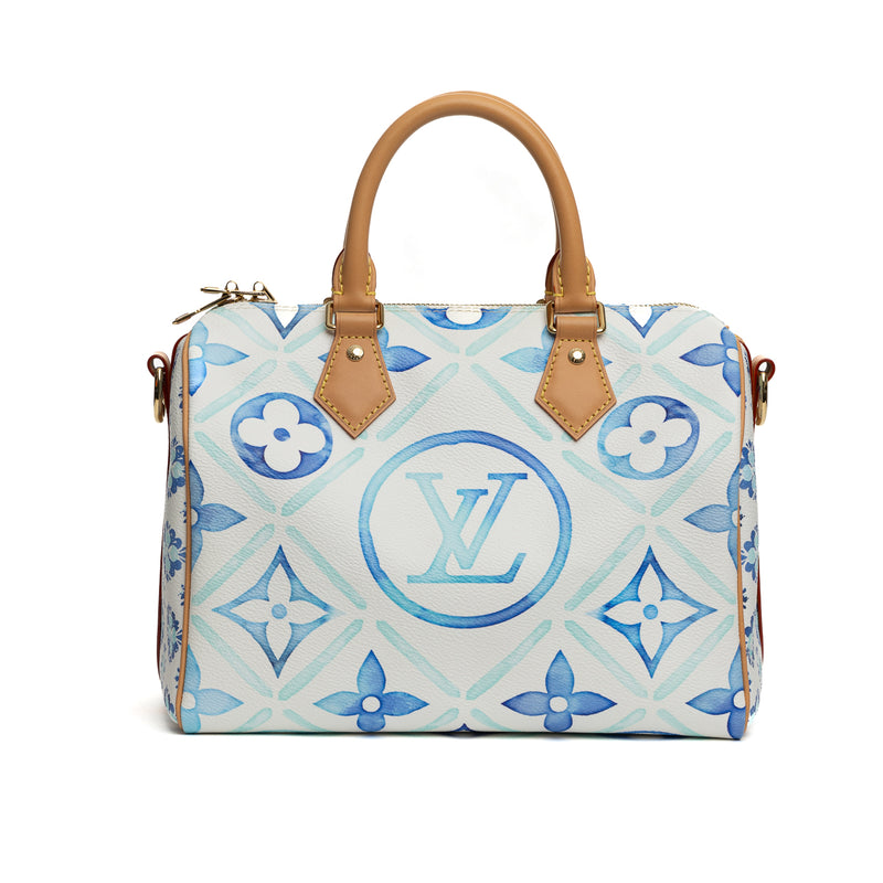 Pre-Owned Louis Vuitton By The Pool Monogram Tiles Speedy Bandoulière 25