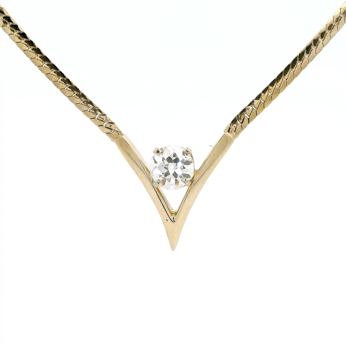 Pre-Owned Diamond Solitaire Necklace