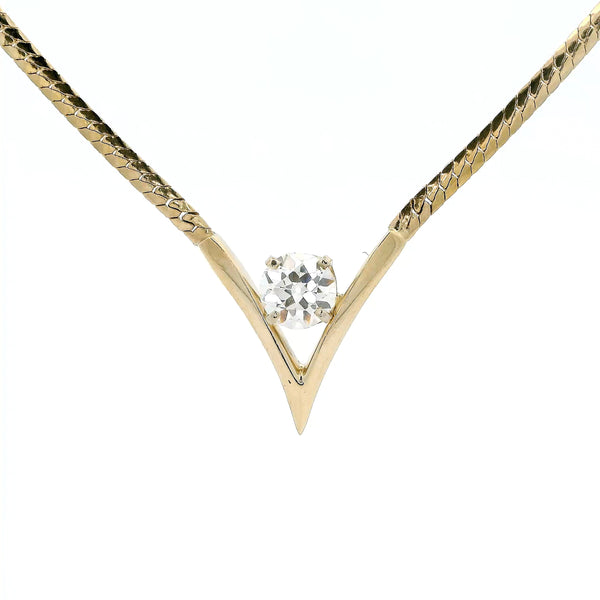 Pre-Owned Diamond Solitaire Necklace