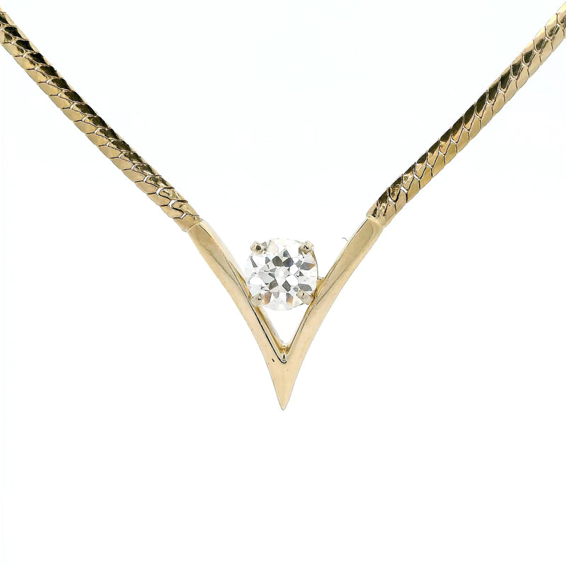 Pre-Owned Diamond Solitaire Necklace