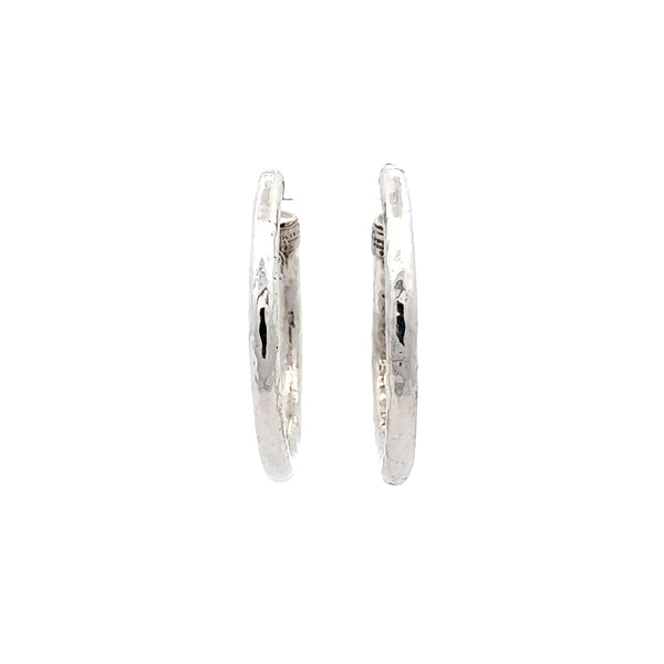 Pre-Owned Ippolita Classico Hammered Hoop Earrings