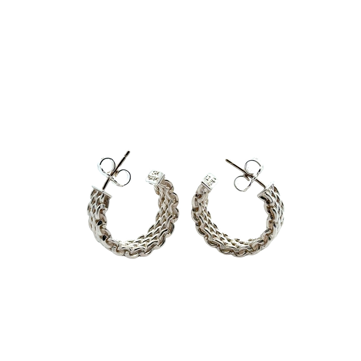 Pre-Owned Tiffany & Co. Somerset Mesh Hoop Earrings