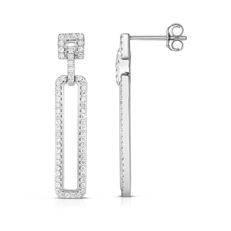 Michael Werdiger Diamond Link Dangle Earrings