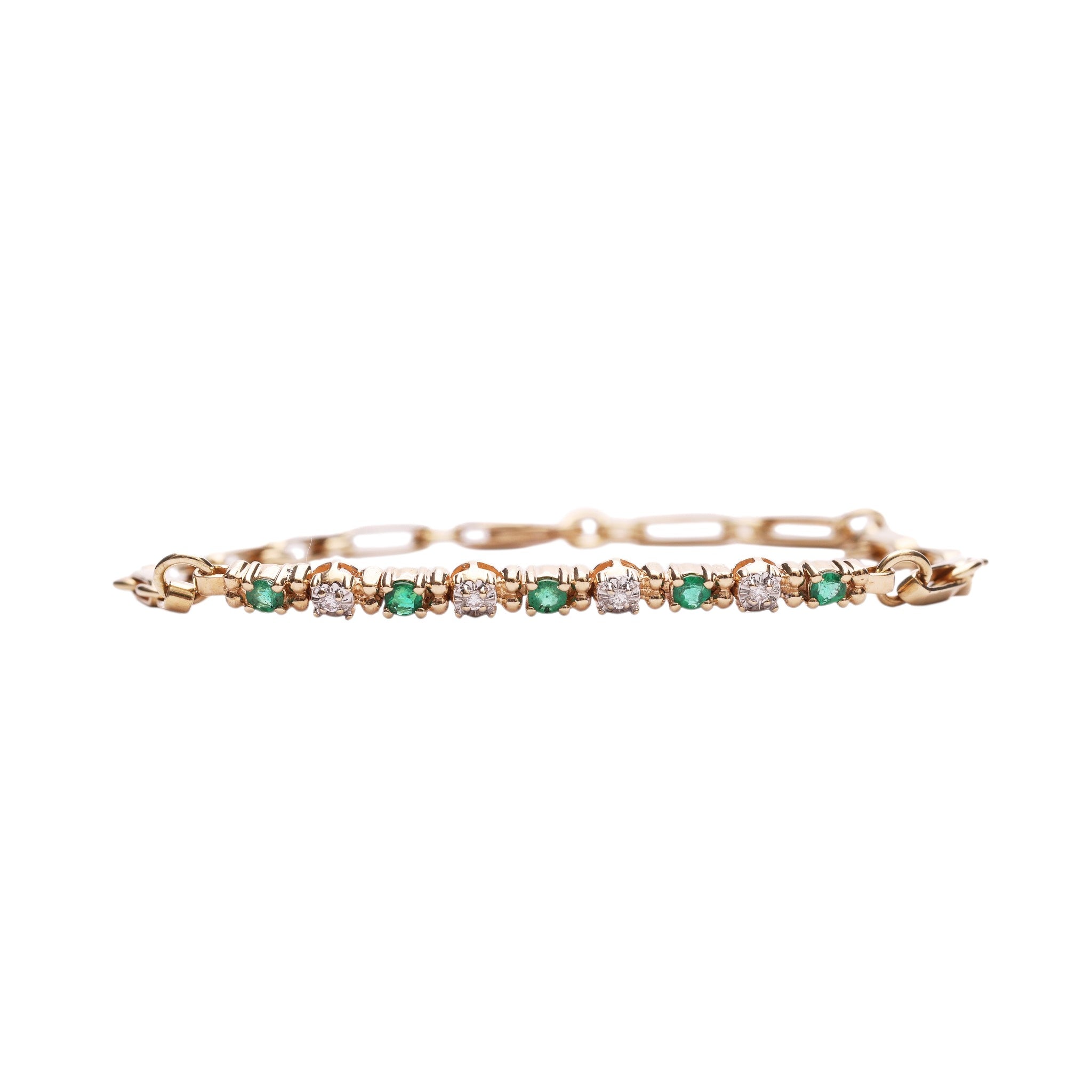 Pre-Owned Emerald and Diamond Bracelet