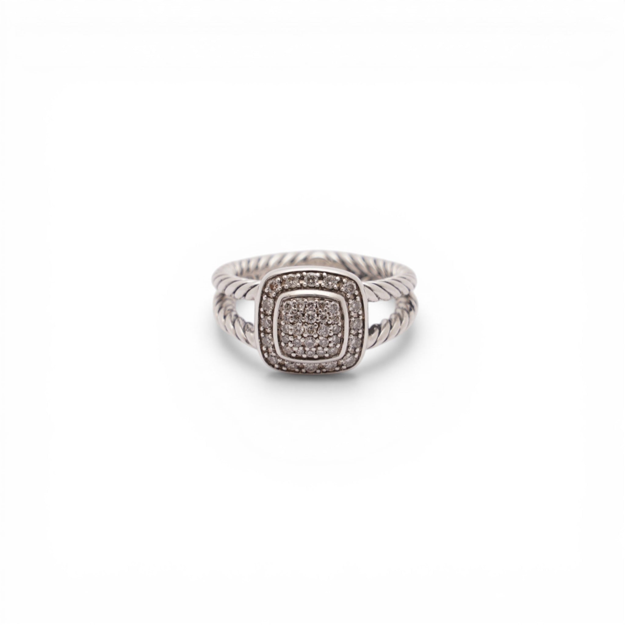 Pre-Owned David Yurman Diamond Petite Albion Ring