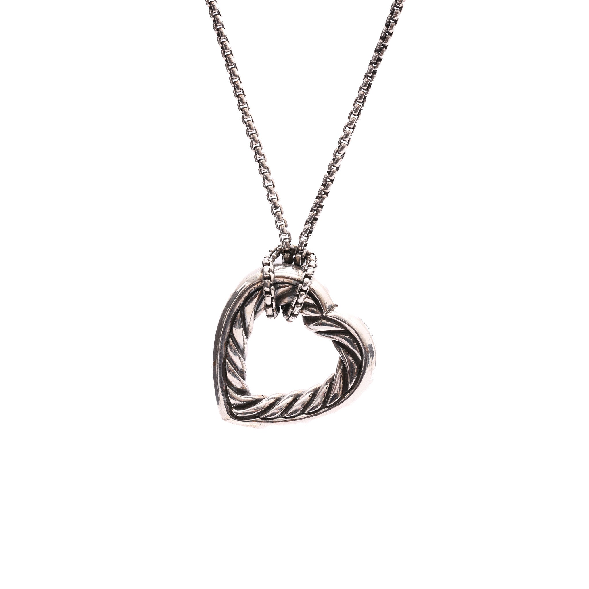 Pre-Owned David Yurman Cable Heart Pendant Necklace