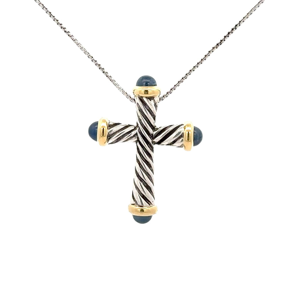Pre-Owned David Yurman Cable Cross Pendant Necklace