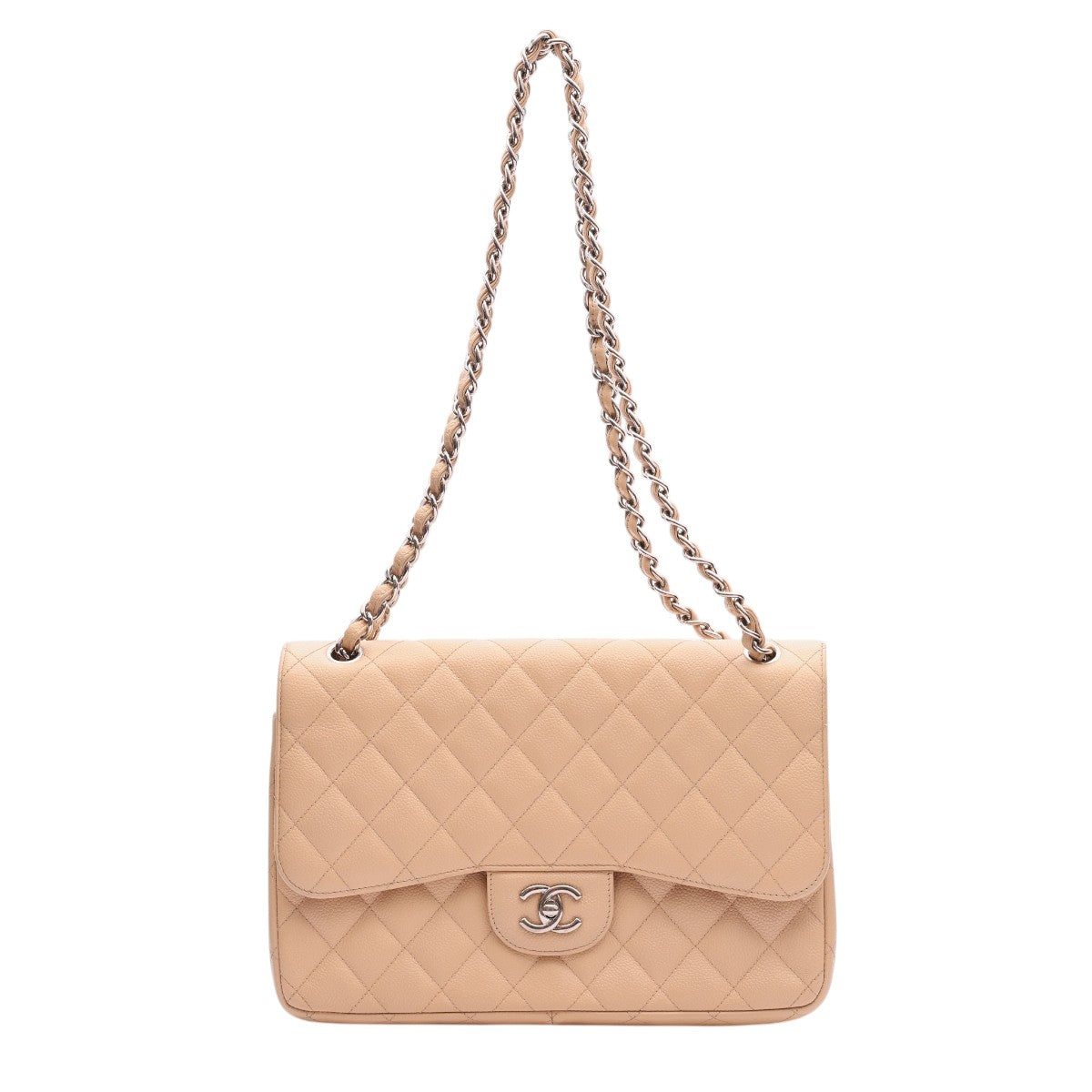 Pre-Owned Chanel Caviar Jumbo Classic Flap Bag