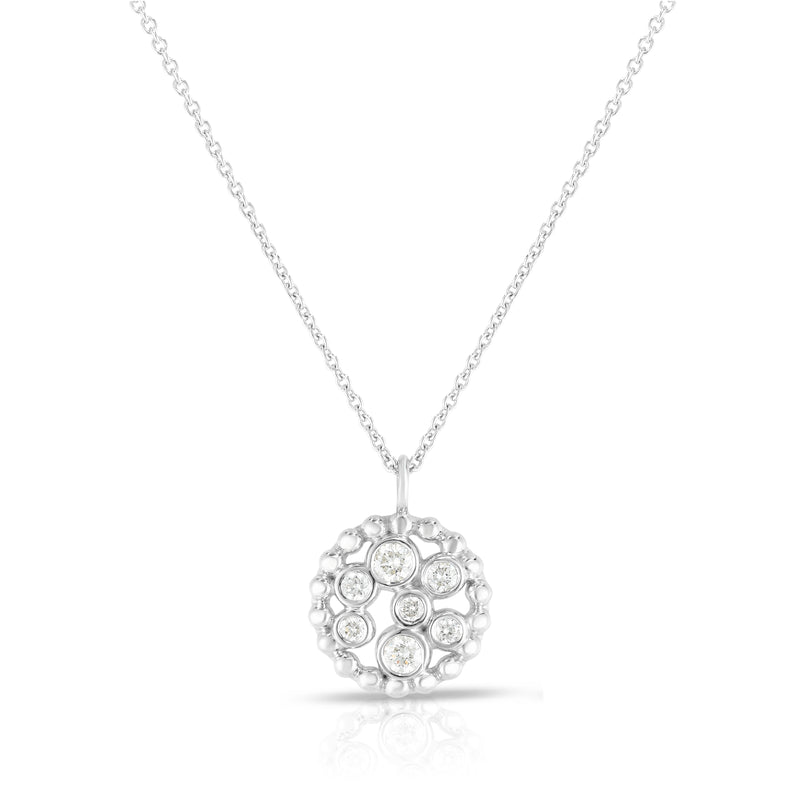 Michael Werdiger Diamond Circle Pendant Necklace