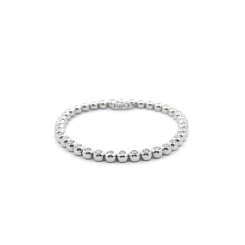 Michael Werdiger Diamond Bezel Bead Line Bracelet