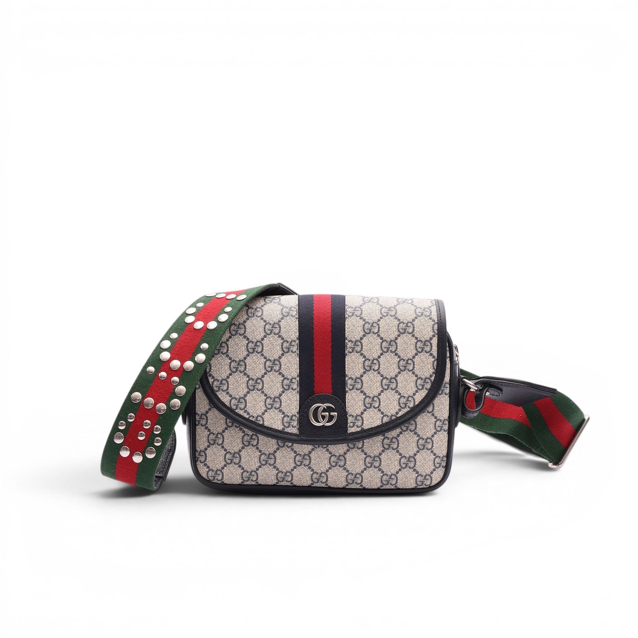 Pre-Owned Gucci GG Supreme Web Small Shoulder Bag