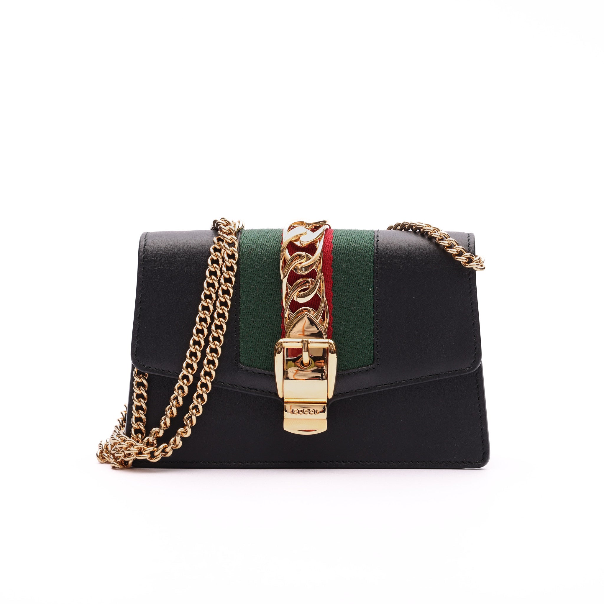Pre-Owned Gucci Sylvie Chain Super Mini Bag