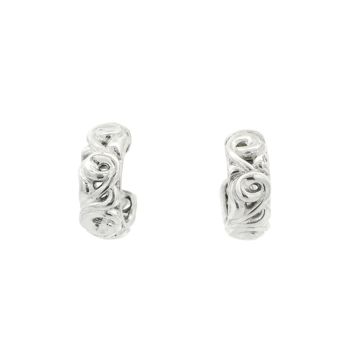 Pre-Owned Charles Krypell Ivy Hoop Earrings