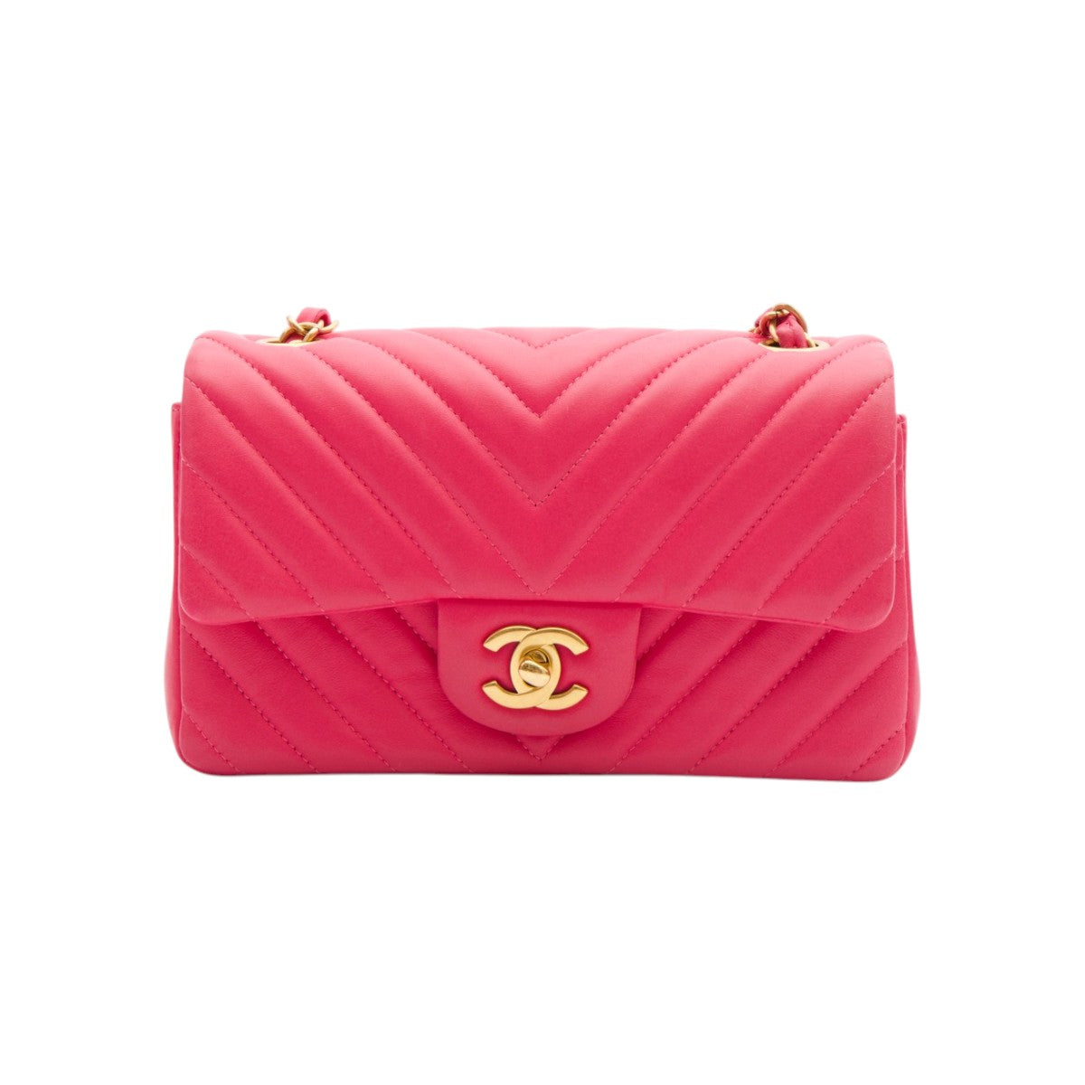Pre-Owned Chanel Chevron Classic Flap Mini Bag