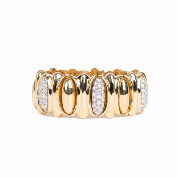 Pre-Owned Diamond Pave Station Bracelet