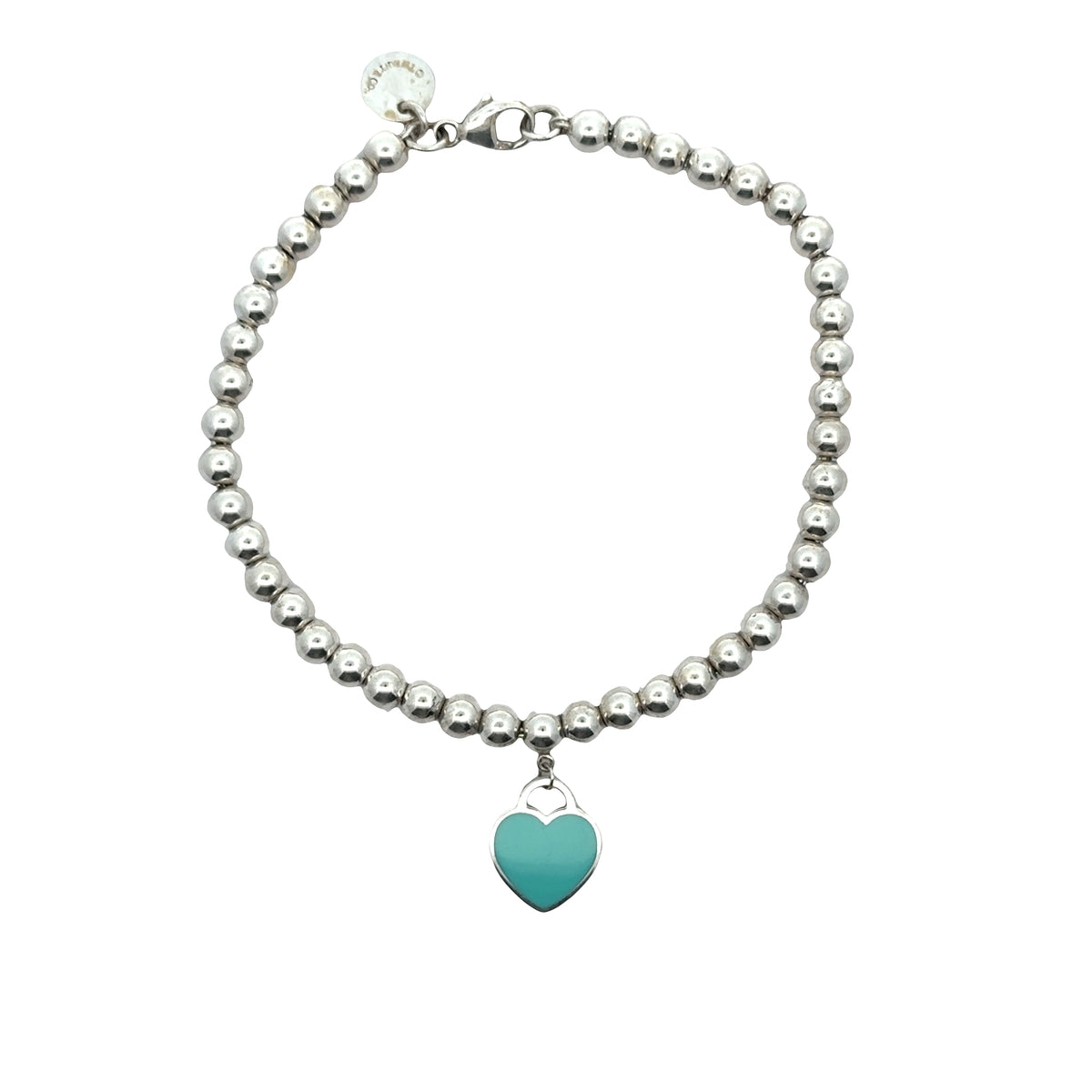 Pre-Owned Tiffany & Co. Heart Tag Bead Bracelet