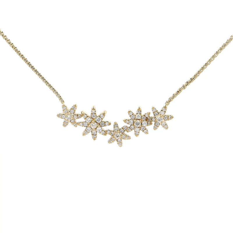 Pre-Owned David Yurman Diamond Starburst Cluster Necklace