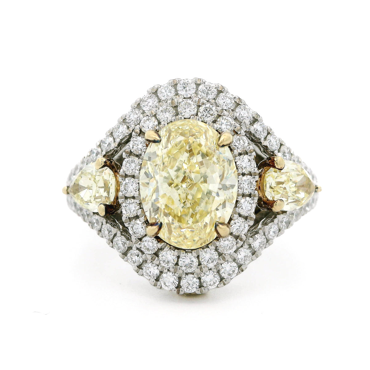 Pre-Owned Charles Krypell Yellow and White Diamond Ring